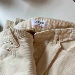 Parke Women's Cream Straight Leg Pants